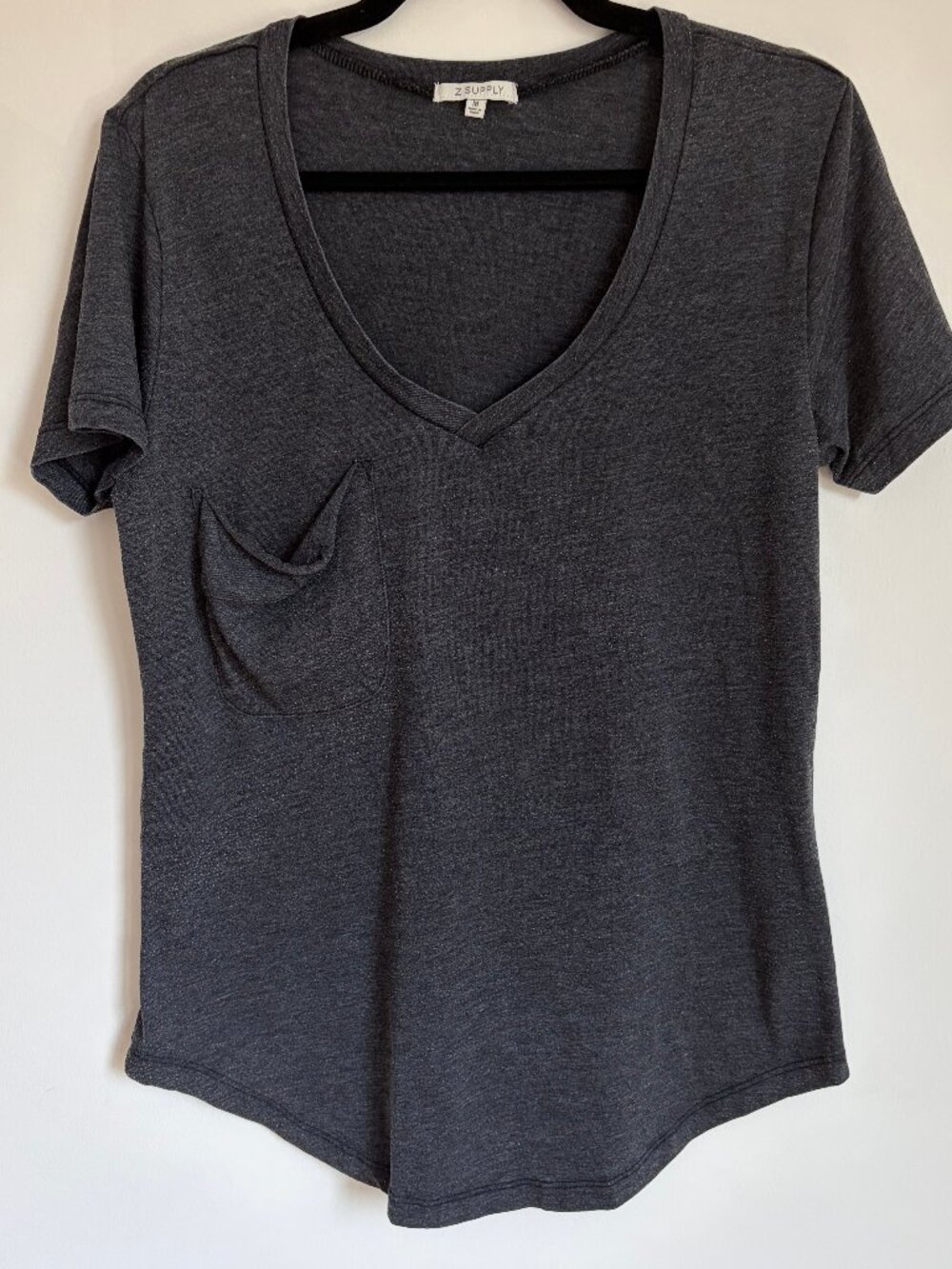 Z Supply The Womens Pocket Tee Charcoal